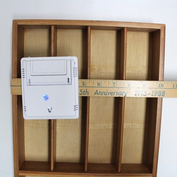 Bed Bath & Beyond 14" Bamboo Drawer Utensil Organizer Flatware Cutlery Tray - Picture 12 of 15